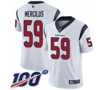 Nike Texans #59 Whitney Mercilus White Men's Stitched NFL 100th Season Vapor Limited Jersey