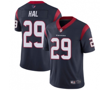 Texans #29 Andre Hal Navy Blue Team Color Men's Stitched Football Vapor Untouchable Limited Jersey