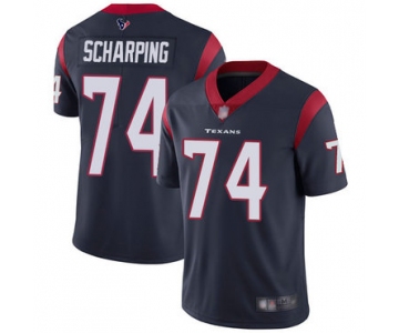 Texans #74 Max Scharping Navy Blue Team Color Men's Stitched Football Vapor Untouchable Limited Jersey