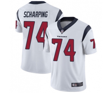 Texans #74 Max Scharping White Men's Stitched Football Vapor Untouchable Limited Jersey