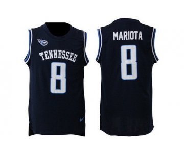 Men's Tennessee Titans #8 Marcus Mariota Navy Blue Nike Tank Top Stitched NFL Limited Jersey