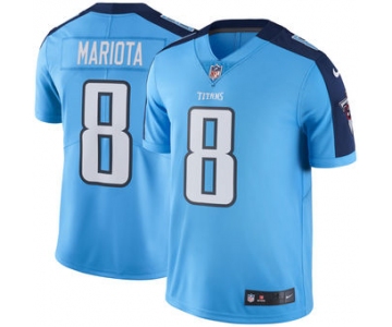 Men's Tennessee Titans #8 Marcus Mariota Nike Light Blue Color Rush Limited Jersey