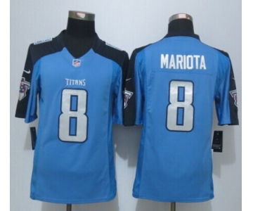 Men's Tennessee Titans #8 Marcus Mariota Nike Light Blue Limited Jersey