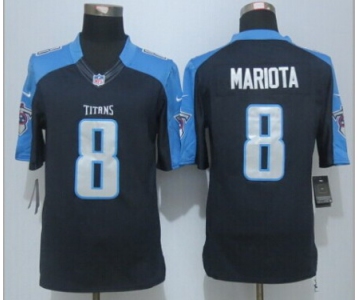 Men's Tennessee Titans #8 Marcus Mariota Nike Navy Blue Limited Jersey
