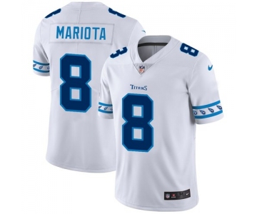 Men's Tennessee Titans #8 Marcus Mariota Nike White Team Logo Vapor Limited NFL Jersey