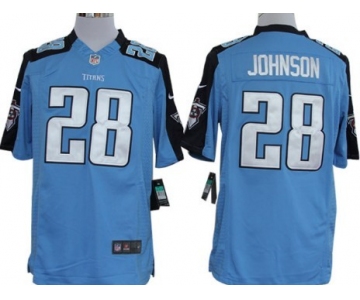 Nike Tennessee Titans #28 Chris Johnson Light Blue Limited Jersey