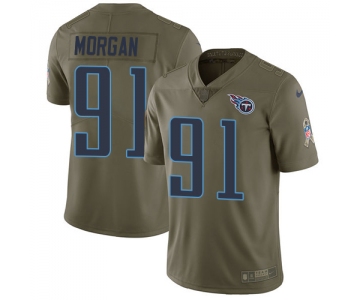 Nike Tennessee Titans #91 Derrick Morgan Olive Men's Stitched NFL Limited 2017 Salute to Service Jersey