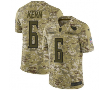 Nike Titans #6 Brett Kern Camo Men's Stitched NFL Limited 2018 Salute To Service Jersey
