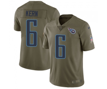 Nike Titans #6 Brett Kern Olive Men's Stitched NFL Limited 2017 Salute To Service Jersey