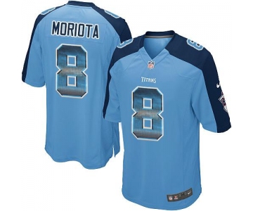 Nike Titans #8 Marcus Mariota Light Blue Team Color Men's Stitched NFL Limited Strobe Jersey