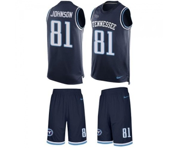 Nike Titans #81 Andre Johnson Navy Blue Alternate Men's Stitched NFL Limited Tank Top Suit Jersey