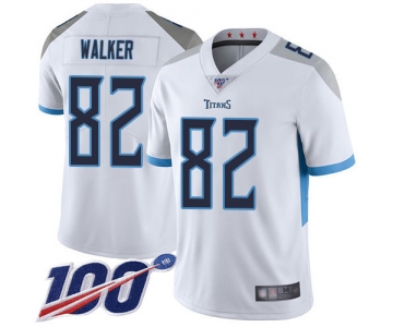 Nike Titans #82 Delanie Walker White Men's Stitched NFL 100th Season Vapor Limited Jersey