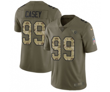 Nike Titans #99 Jurrell Casey Olive Camo Men's Stitched NFL Limited 2017 Salute To Service Jersey