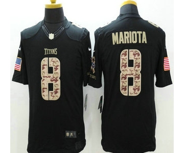 Tennessee Titans #8 Marcus Mariota Nike Salute to Service Nike Black Limited Jersey