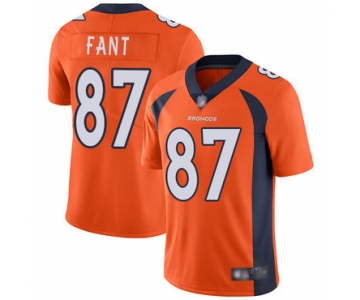 Broncos #87 Noah Fant Orange Team Color Men's Stitched Football Vapor Untouchable Limited Jersey