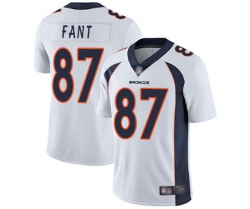 Broncos #87 Noah Fant White Men's Stitched Football Vapor Untouchable Limited Jersey