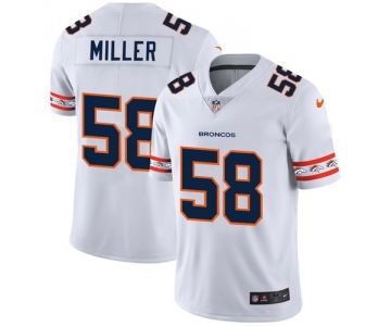 Denver Broncos #58 Von Miller Nike White Team Logo Vapor Limited NFL Jersey