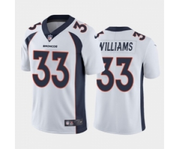 Men Nike Denver Broncos #33 Javonte Williams White Vapor Limited Jersey