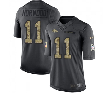 Men's Denver Broncos #11 Jordan Norwood Black Anthracite 2016 Salute To Service Stitched NFL Nike Limited Jersey