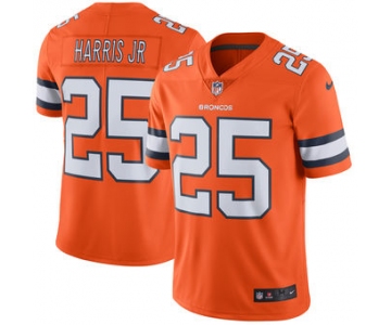 Men's Denver Broncos #25 Chris Harris Jr Nike Orange Color Rush Limited Jersey