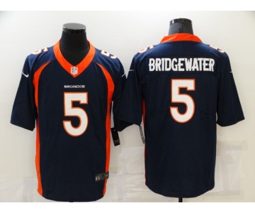Men's Denver Broncos #5 Teddy Bridgewater Navy Blue 2021 Vapor Untouchable Stitched NFL Nike Limited Jersey