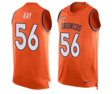 Men's Denver Broncos #56 Shane Ray Orange Hot Pressing Player Name & Number Nike NFL Tank Top Jersey