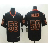 Men's Denver Broncos #58 Von Miller 2018 Black Lights Out Color Rush Stitched NFL Nike Limited Jersey