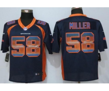 Men's Denver Broncos #58 Von Miller Navy Blue Strobe 2015 NFL Nike Fashion Jersey