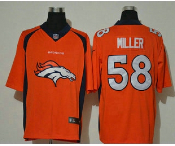 Men's Denver Broncos #58 Von Miller Orange 2020 Big Logo Vapor Untouchable Stitched NFL Nike Fashion Limited Jersey