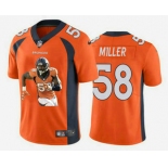 Men's Denver Broncos #58 Von Miller Orange Player Portrait Edition 2020 Vapor Untouchable Stitched NFL Nike Limited Jersey