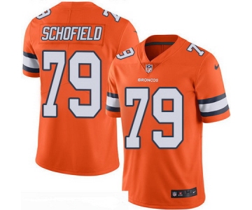Men's Denver Broncos #79 Michael Schofield Orange 2016 Color Rush Stitched NFL Nike Limited Jersey