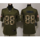 Men's Denver Broncos #88 Demaryius Thomas Green Salute To Service 2015 NFL Nike Limited Jersey