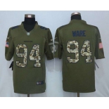 Men's Denver Broncos #94 DeMarcus Ware Green Salute To Service 2015 NFL Nike Limited Jersey