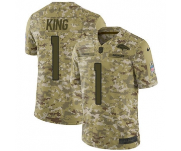 Nike Broncos #1 Marquette King Camo Men's Stitched NFL Limited 2018 Salute To Service Jersey