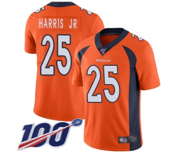 Nike Broncos #25 Chris Harris Jr Orange Men's Stitched NFL 100th Season Vapor Limited Jersey
