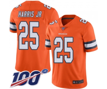 Nike Broncos #25 Chris Harris Jr Orange Men's Stitched NFL Limited Rush 100th Season Jersey