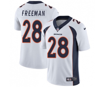 Nike Broncos #28 Royce Freeman White Men's Stitched NFL Vapor Untouchable Limited Jersey