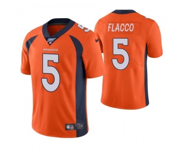 Nike Broncos 5 Joe Flacco Orange 100th Season Vapor Untouchable Limited Jersey