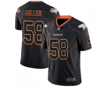 Nike Broncos #58 Von Miller Lights Out Black Men's Stitched NFL Limited Rush Jersey