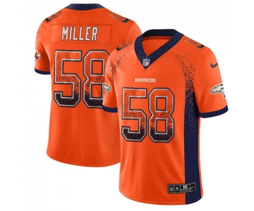Nike Broncos #58 Von Miller Orange Team Color Men's Stitched NFL Limited Rush Drift Fashion Jersey