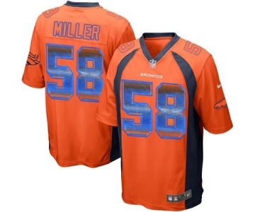 Nike Broncos #58 Von Miller Orange Team Color Men's Stitched NFL Limited Strobe Jersey