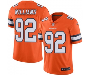 Nike Broncos #92 Sylvester Williams Orange Men's Stitched NFL Limited Rush Jersey