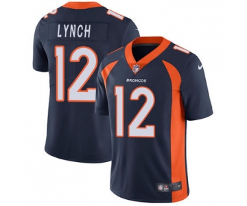 Nike Denver Broncos #12 Paxton Lynch Navy Blue Alternate Men's Stitched NFL Vapor Untouchable Limited Jersey