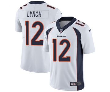 Nike Denver Broncos #12 Paxton Lynch White Men's Stitched NFL Vapor Untouchable Limited Jersey