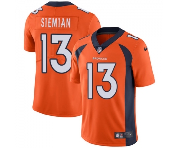 Nike Denver Broncos #13 Trevor Siemian Orange Team Color Men's Stitched NFL Vapor Untouchable Limited Jersey