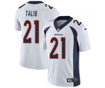 Nike Denver Broncos #21 Aqib Talib White Men's Stitched NFL Vapor Untouchable Limited Jersey