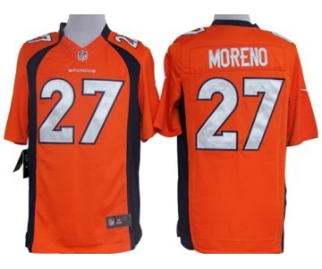 Nike Denver Broncos #27 Knowshon Moreno Orange Limited Jersey