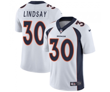 Nike Denver Broncos #30 Phillip Lindsay White Men's Stitched NFL Vapor Untouchable Limited Jersey