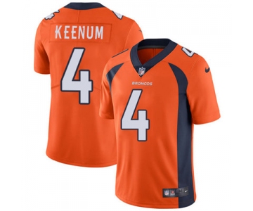 Nike Denver Broncos #4 Case Keenum Orange Team Color Men's Stitched NFL Vapor Untouchable Limited Jersey