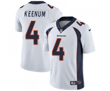 Nike Denver Broncos #4 Case Keenum White Men's Stitched NFL Vapor Untouchable Limited Jersey